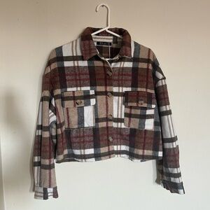 Simple Multicolor Plaid Cropped Top